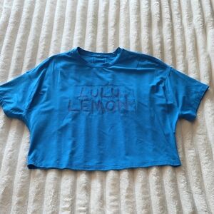 lululemon athletica Blue Crop Top